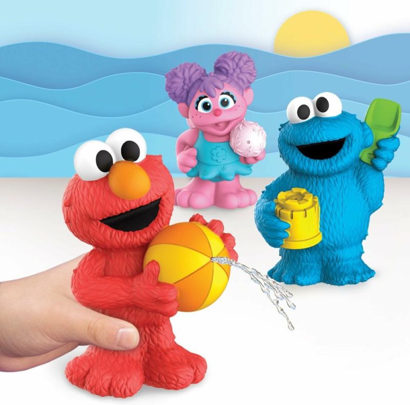 Giocattoli da bagno | Sesame Street Amici Flottanti 3 Pezzi Set Spruzzini Acqua Bagno E Piscina Giocattoli Giocattoli per Bambini di Età 2 e Oltre