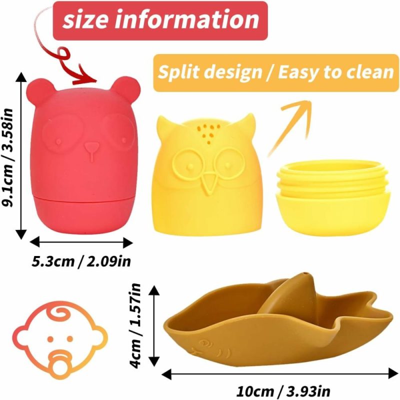 Giocattoli da bagno | Set da Bagno Silicone Senza Molda in 7 Pezzi per Bambini da 6 a 12 Mesi, Giocattoli da Bagno per Bambini da 1 a 3 Anni, Giocattoli d’Acqua, Giocattoli da Piscina, Sicuri per Lavastoviglie