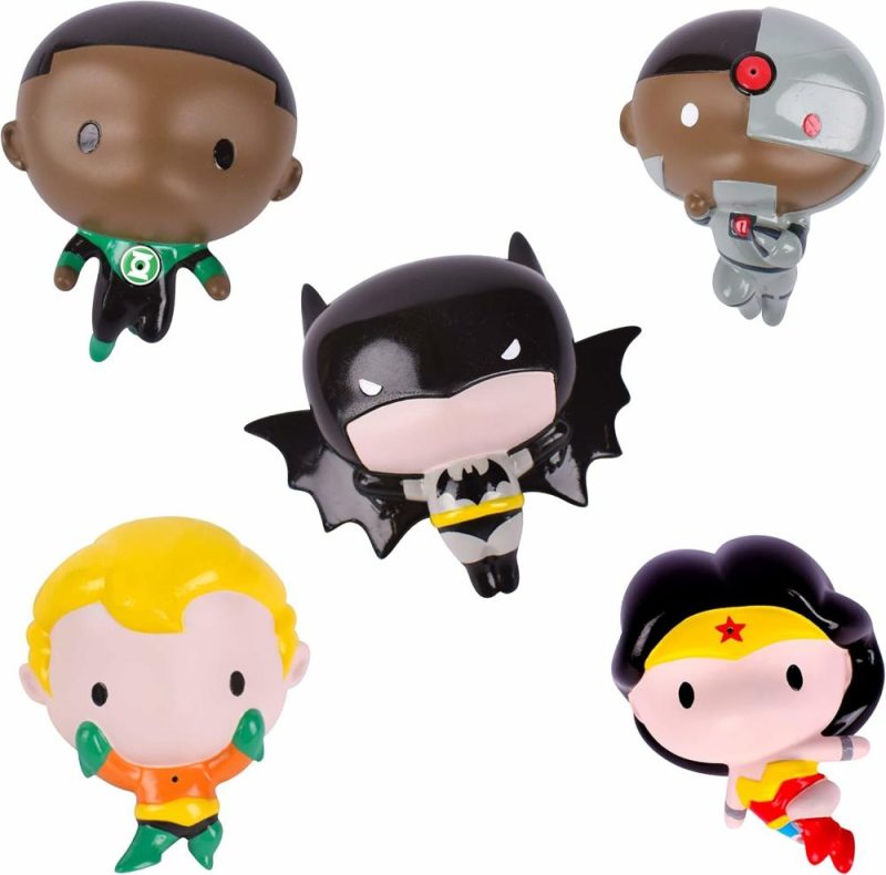 Giocattoli da bagno | Supereroi Senza Mold di DC Comics per Bagnetto, Giocattoli Spruzzini per Bambini da 1-3 Anni, 5 Confezioni Giocattoli Spruzzini, Batman, Donna di Fuoco, Lanterna Verde, Cyborg e Aquaman, Giocattoli per il Tempo del Bagno