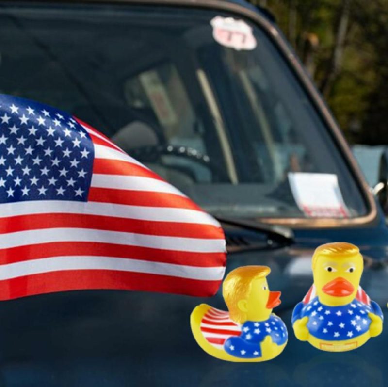 Giocattoli da bagno | Trump Anello di Gomma 2024 Bandiera Fischietto Anellini di Gomma Gioco per Famiglia Festa Bambini Compleanno Ufficio del Presidente Eletto E Decorazione di Jeep – Souvenir Unico!