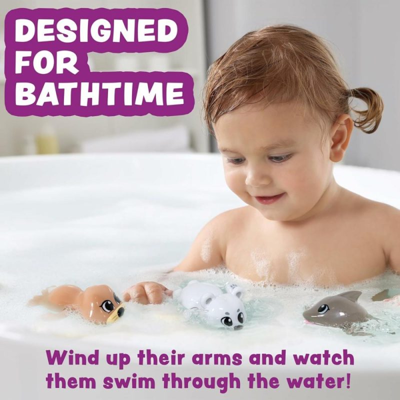 Giocattoli da bagno | Wind Up Swimming Bambino e Bambina Bagno Giocattoli Arctic 3 Pack | Wind Arms & Watch Them Swim! | Giocattoli Bagno Interattivi Bambino | Giocattoli Ideali per la Vasca da Bagno Bambino e Bambina o Giocattoli per la Piscina o Giocattoli per il Tavolo dell’Acqua