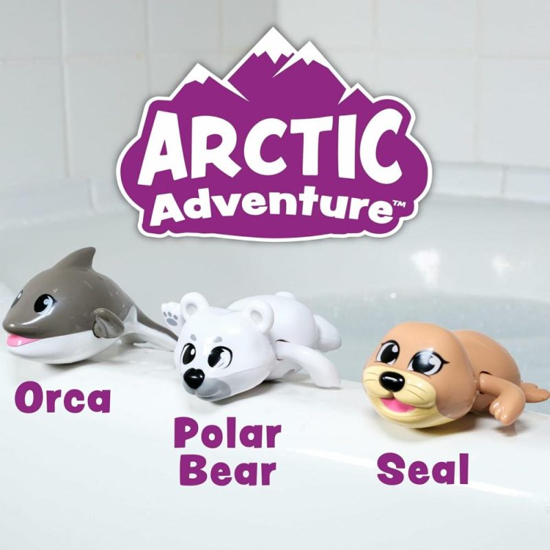 Giocattoli da bagno | Wind Up Swimming Bambino e Bambina Bagno Giocattoli Arctic 3 Pack | Wind Arms & Watch Them Swim! | Giocattoli Bagno Interattivi Bambino | Giocattoli Ideali per la Vasca da Bagno Bambino e Bambina o Giocattoli per la Piscina o Giocattoli per il Tavolo dell’Acqua