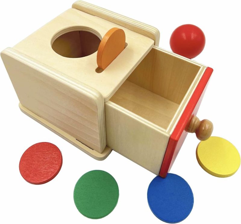 Giocattoli da ordinare e impilare | Gioco Montessori Dailyfunn Moneta e Palla 2-in-1 Scatola a Caduta Cassetta della Permanenza Oggetto per Bambino Neonato Pre-scolare 6-24 Mesi