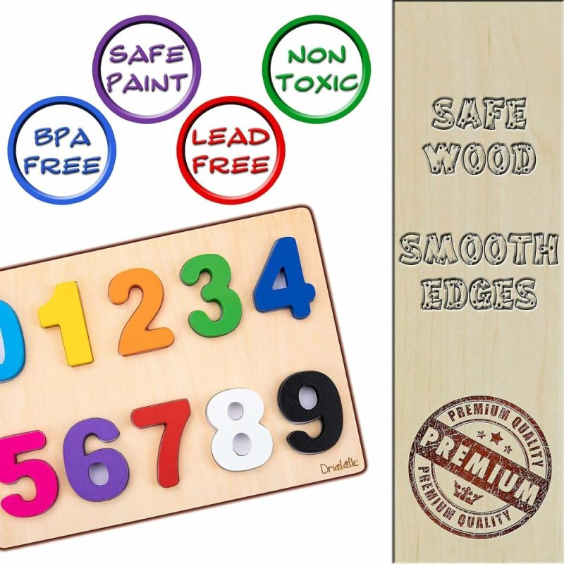 Giocattoli da ordinare e impilare | Magnetic Wooden Educational Number Puzzle – Gioco da Tavolo Didattico Numerico in Legno Magnetico – Scopri i Numeri e il Riconoscimento dei Colori – Gioco per Bambini di Preschool – Educazione Montessori