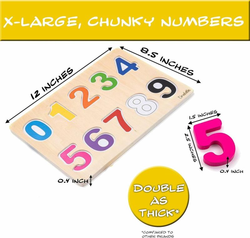 Giocattoli da ordinare e impilare | Magnetic Wooden Educational Number Puzzle – Gioco da Tavolo Didattico Numerico in Legno Magnetico – Scopri i Numeri e il Riconoscimento dei Colori – Gioco per Bambini di Preschool – Educazione Montessori