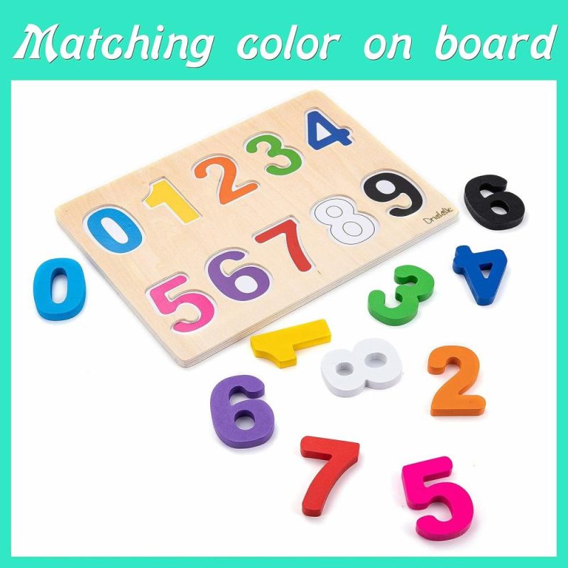 Giocattoli da ordinare e impilare | Magnetic Wooden Educational Number Puzzle – Gioco da Tavolo Didattico Numerico in Legno Magnetico – Scopri i Numeri e il Riconoscimento dei Colori – Gioco per Bambini di Preschool – Educazione Montessori