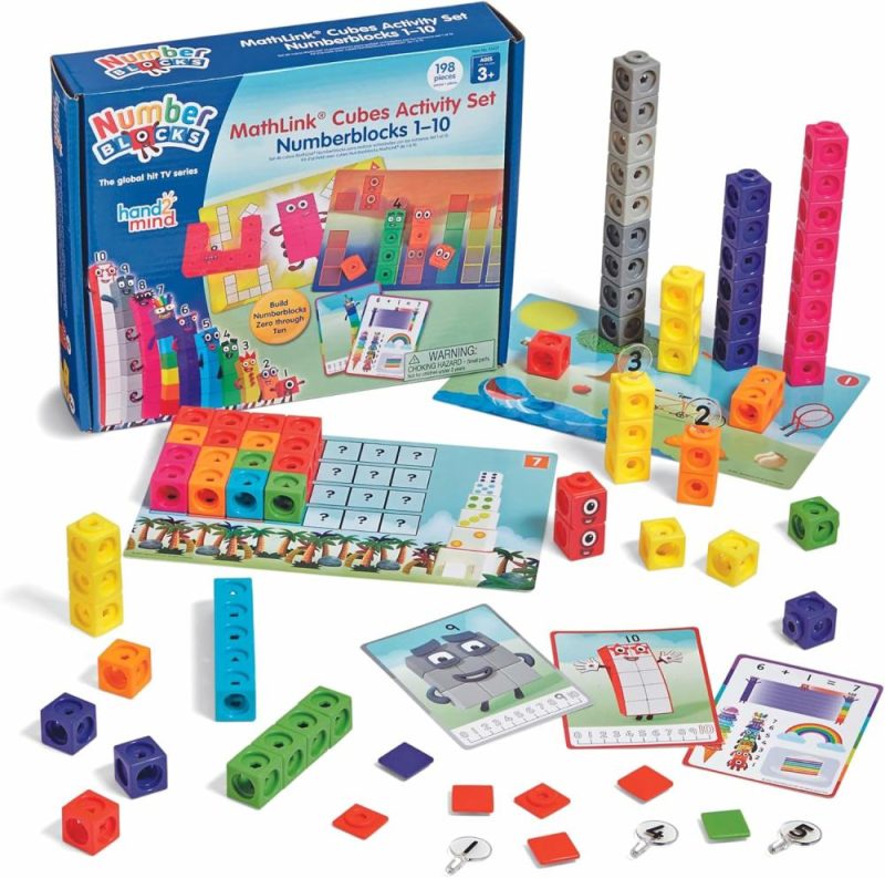 Giocattoli da ordinare e impilare | Mathlink Cubes Numberblocks 1-10 Attività Set 30 Attività di Apprendimento per la Prima Infanzia Conteggio dei Blocchi Blocchi di Connessione Giocattoli Educativi per Bambini Giochi di Numeri Manipolativi Matematici Scuola Materna