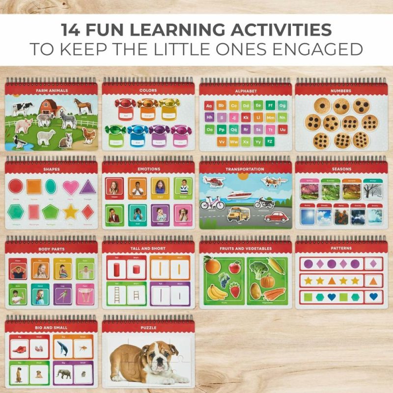 Giocattoli da ordinare e impilare | Montessori Busy Book For Toddlers Ages 3 And Up – Il Perfetto Libro di Attività Didattica per la Prima Infanzia per Intrattenimento Educativo a Casa o in Viaggio – Perfetto Gioco di Logopedia e Sensory Toy per Bambini con Autismo