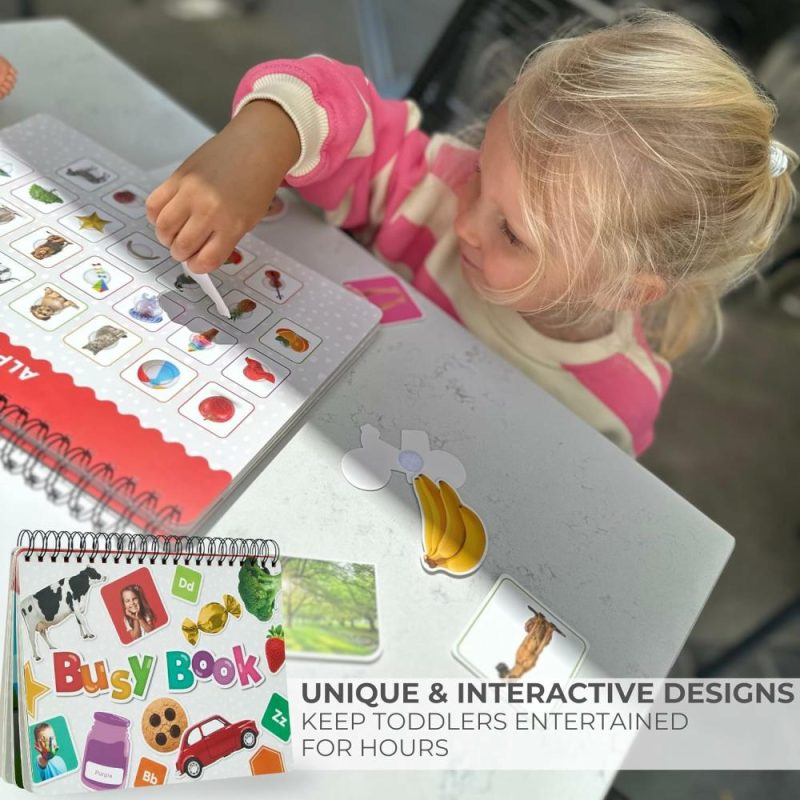 Giocattoli da ordinare e impilare | Montessori Busy Book For Toddlers Ages 3 And Up – Il Perfetto Libro di Attività Didattica per la Prima Infanzia per Intrattenimento Educativo a Casa o in Viaggio – Perfetto Gioco di Logopedia e Sensory Toy per Bambini con Autismo