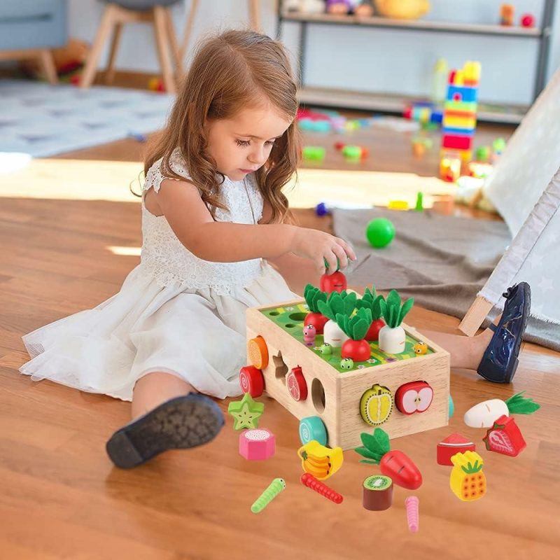 Giocattoli da ordinare e impilare | Oggetti educativi in legno Montessori per bambini, età 1-3 anni, giochi di ordinamento delle forme, primo compleanno per bambina, regali per bambini 1-3 anni, gioco di sviluppo delle abilità motorie fine per la scuola materna.