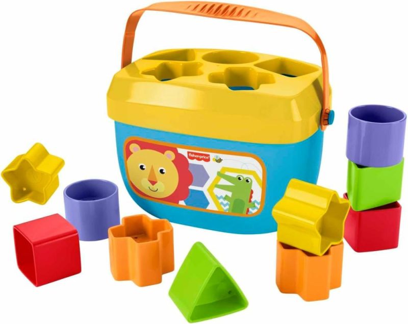 Giocattoli da ordinare e impilare | Set di primi blocchi per il gioco di ordinamento da 10 forme per bambini di 6+ mesi