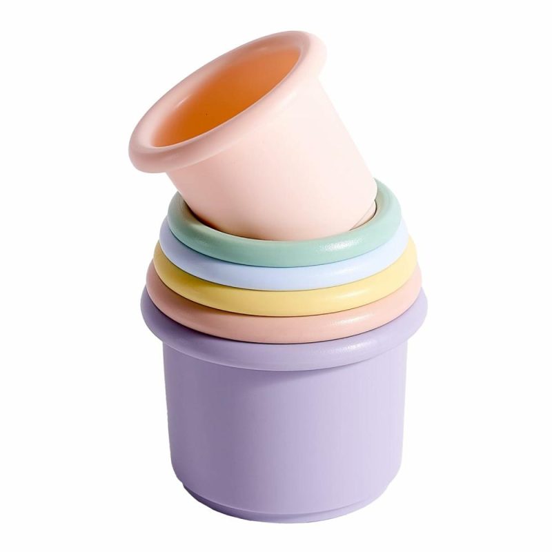 Giocattoli da ordinare e impilare | Sprout Ware Stacking Cups 6Mo+ Piante-Plastica Sicuri nel Lavastoviglie Testati per Ormoni