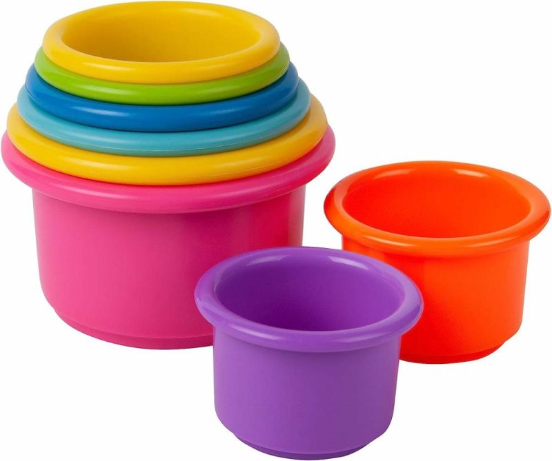 Giocattoli da ordinare e impilare | Stack & Count Stacking Cups – Set di Giocattoli da Bagno per Bambini a Colori – Coppe da Stacking per l’Apprendimento – Giocattoli da Bagno per Bambini – Giocattoli da Tavolo per Bambini – 8 Pezzi