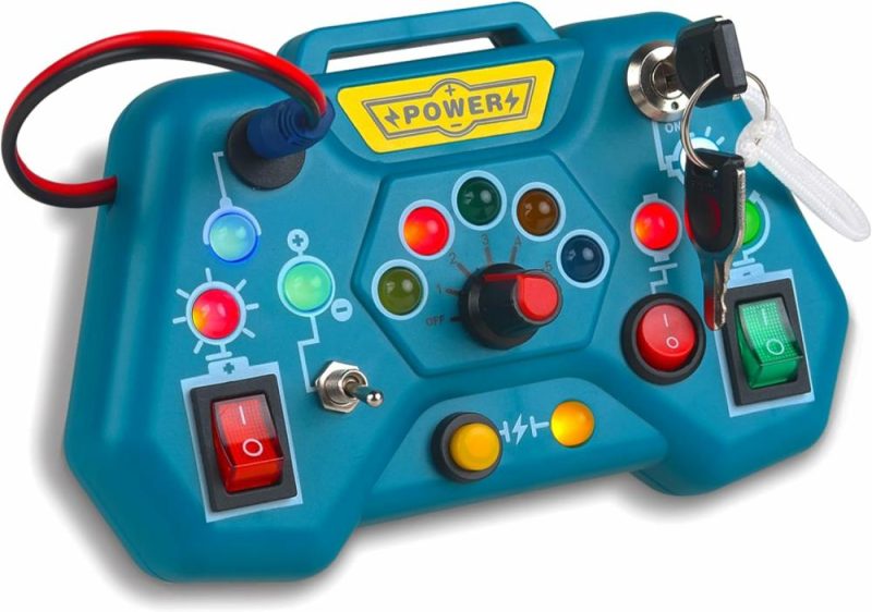 Giocattoli di sviluppo precoce elettronici | Gioco per Bambini da 1 a 3 Anni, Tavoletta Sensory Montessori con Luce, Gioco di Attività di Apprendimento per Scuola Materna, Gioco di Attività con Interruttori Luce, Gioco di Viaggio per Bambini di 1, 2, 3, 4 Anni, Regalo di Compleanno per Bambini Maschi e Femmine