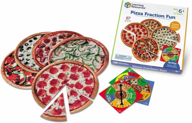 Giochi di società | Pizza Fraction Fun Game 13 Fraction Pizzas 67 Piece Game  Età 6+