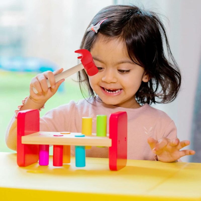 Hammering & Pounding Toys | Giocattoli di Mazzo di Legno Simulazione Mazzuoli Strumenti di Manutenzione Giocattoli Educativi per Bambini Forniture per la Festa di Compleanno