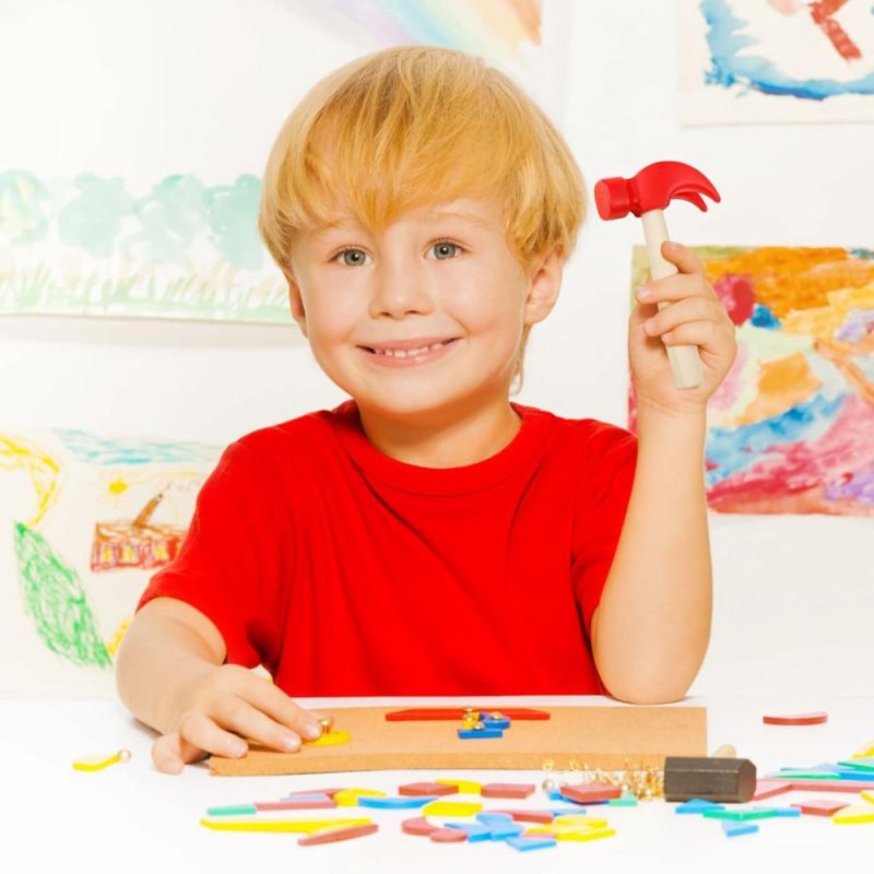 Hammering & Pounding Toys | Giocattoli di Mazzo di Legno Simulazione Mazzuoli Strumenti di Manutenzione Giocattoli Educativi per Bambini Forniture per la Festa di Compleanno