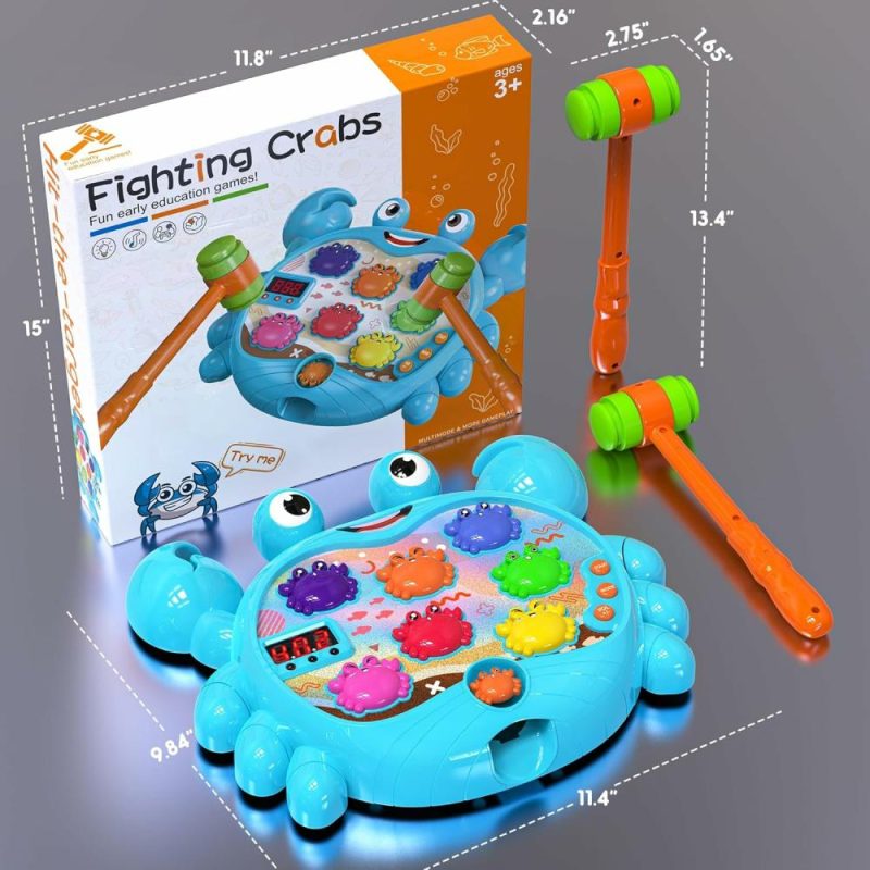 Hammering & Pounding Toys | Giocattoli per Bambini di 2-4 Anni Uomo, Regalo di Compleanno per Bambino di 2 Anni con 2 Martelli, Gioco Educativo per Bambini, Spruzzo Musicale e Luci, Regalo di Compleanno per Gioco Bambino Uomo