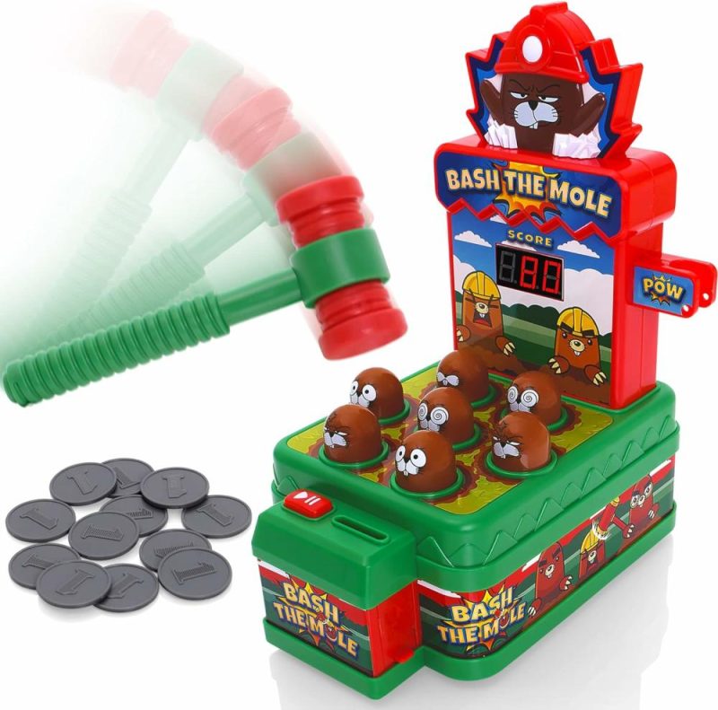 Hammering & Pounding Toys | Gioco a Calci con Martello – Un Gioco di Picchiare Topi per Bambini – Giochi Elettronici per Bambini – Giocattoli per Bambini di 3-6 Anni – Bambini e Bambine – Classico Gioco Arcade – Giochi per Bambini di 3-5 Anni – Batterie Incluse Gratuitamente