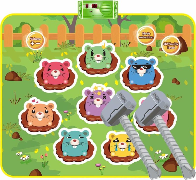 Hammering & Pounding Toys | Gioco del Topolino per Bambini, Gioco di Pounding con 2 Martelli, Regalo di Gioco Elettronico con Musica per Bambini, Regalo di Compleanno per Educazione Precoce e Sviluppo, Adatto per Bambini di 1 2 3 4 5 6 Anni, Uomini e Donne