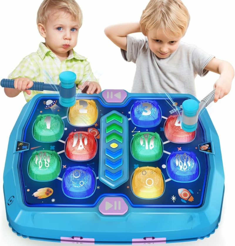 Hammering & Pounding Toys | Gioco del Whack-a-Mole per Bambini 2-4 – Giocattoli per Bambini di 3 4 5 6+ Anni – 3 Modalità di Gioco Musicale e Luci Interattive Giocattoli per Bambini con 2 Martelli – Regali di Festival/Natale per Bambini di 3 4 5+ Anni