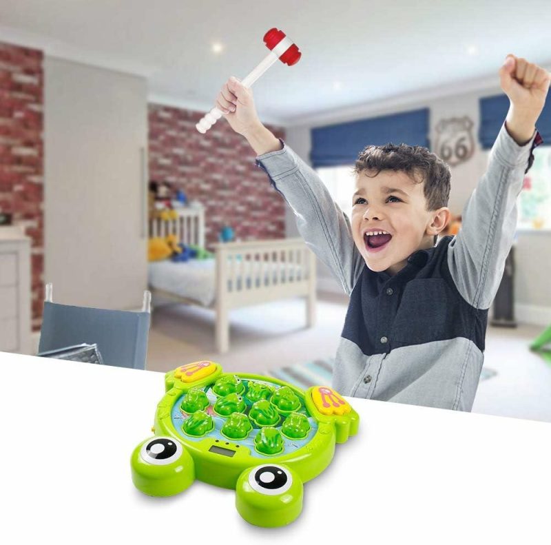 Hammering & Pounding Toys | Gioco Whack A Rana con 2 Martelli – Gioco Educativo di Sviluppo Precoce per Bambini – Regalo di Compleanno Divertente per Bambini di 2+ – Giochi per Bambini di 2 3 4 Anni Maschi e Femmine