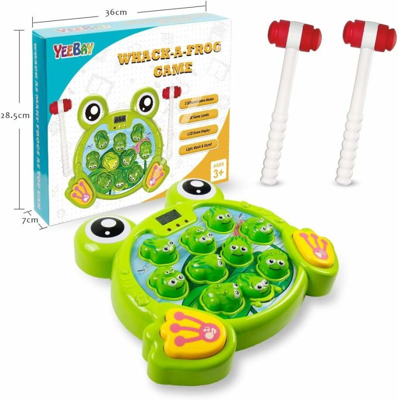 Hammering & Pounding Toys | Gioco Whack A Rana con 2 Martelli – Gioco Educativo di Sviluppo Precoce per Bambini – Regalo di Compleanno Divertente per Bambini di 2+ – Giochi per Bambini di 2 3 4 Anni Maschi e Femmine