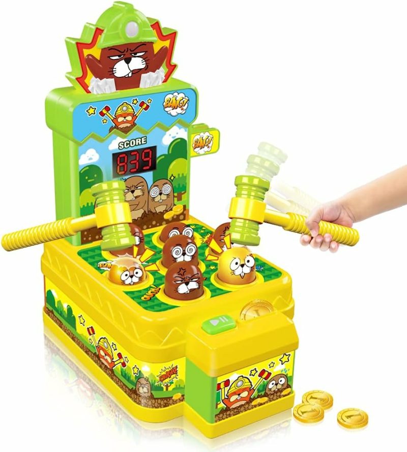 Hammering & Pounding Toys | Whack Game Mole Mini Electronic Arcade Game Con 2 Martelli Gioco di Pounding Gioco per Bambini 3 4 5 6 7 8 Anni Bambini Ragazzi Ragazze Gioco di Whack Game Mole Gioco di Sviluppo Gioco Interattivo