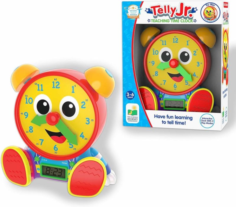 Insegnamento Orologi | Telly Jr. Orologio a Catene per l’Insegnamento – Colori Primari – Orologio Didattico per la Lettura dell’Ora – Giocattoli e Regali per Bambini e Bambine di 3 Anni e Più – Giocattoli Vincitori di Premi