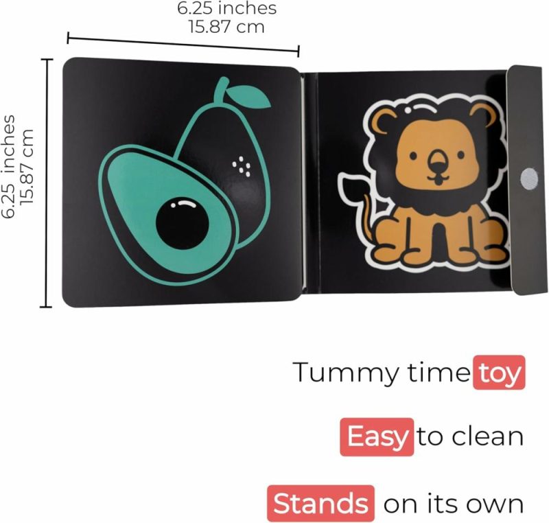 Materiali di educazione dell’infanzia | Happy Start High Contrast Board Book: Facile da pulire – Approvato dall’Ospedale – Stabile da Solo – Giocattoli per il Tempo del Pannolino – Giocattoli Bianchi e Neri ad Alta Contrastanza – Età 0+ (Italiano)