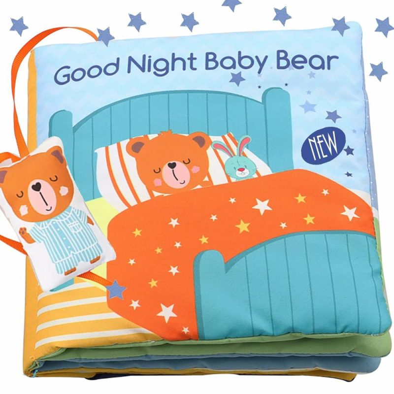 Materiali di educazione dell’infanzia | Teddy Soft Baby Book Attività Tappeto Libri Calmi, Giocattoli Educativi, Libri Interattivi per Bambini, Bambine, Bambini, Bambine, Giocattoli Lavabili a Macchina, Libro Morbido per la Notte, Scatola Regalo Buonanotte