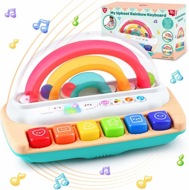 Oggetti musicali | Baby Musicali – Pianoforte da Neonato Musicale con Luci a Arcobaleno – Giocattolo Musicale con Luci e Suoni per Bambini 1-3 anni  Giocattolo Pop Up Multifunzionale con Cause e Effetti per Bambini 1+ e Superiori – Regali per Bambine e Bambini