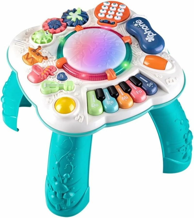 Oggetti musicali | Baby Toys 12-18 Mesi, Tavolo Attività Bambini, Centro Attività 1 2 3 Anni (Dimensioni: 11.8 x 11.8 x 12.2 Pollici)