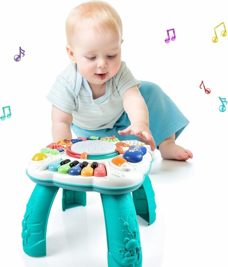 Oggetti musicali | Baby Toys 12-18 Mesi, Tavolo Attività Bambini, Centro Attività 1 2 3 Anni (Dimensioni: 11.8 x 11.8 x 12.2 Pollici)