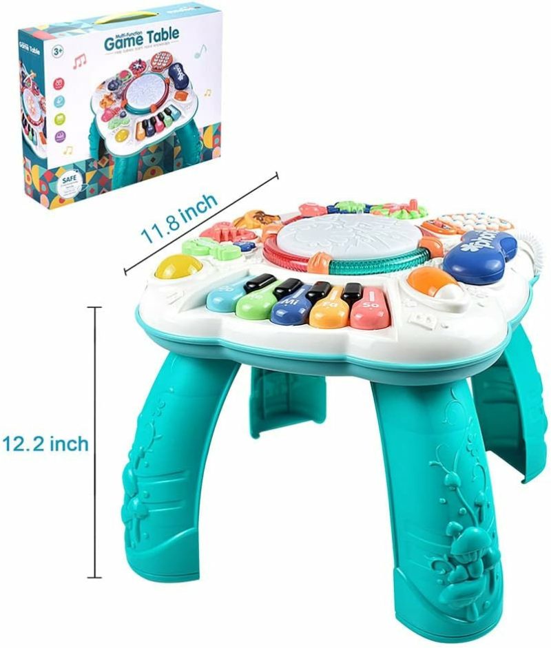 Oggetti musicali | Baby Toys 12-18 Mesi, Tavolo Attività Bambini, Centro Attività 1 2 3 Anni (Dimensioni: 11.8 x 11.8 x 12.2 Pollici)