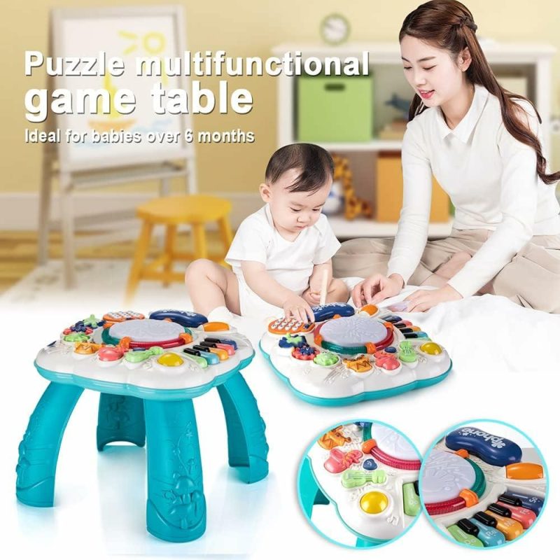 Oggetti musicali | Baby Toys 12-18 Mesi, Tavolo Attività Bambini, Centro Attività 1 2 3 Anni (Dimensioni: 11.8 x 11.8 x 12.2 Pollici)