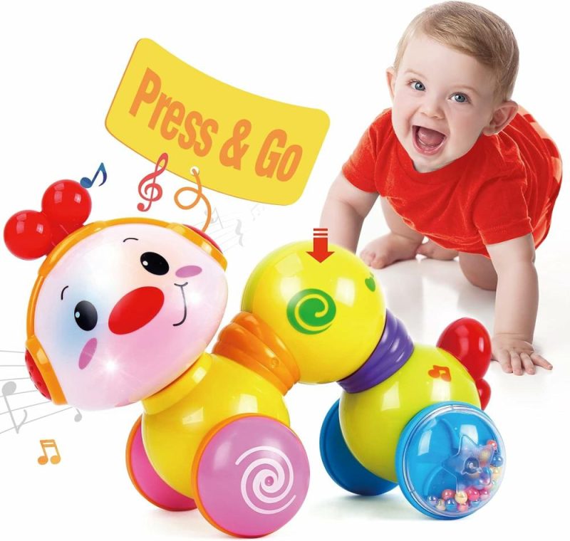 Oggetti musicali | Baby Toys 6-12 Mesi+ – Musicali, Luci, Premere e Partire, Giocattoli per Bambini di 6 Mesi, Giocattoli da Strisciare per Bambini, Giocattoli per il Tempo Addominale, Giocattoli per Bambini di 7, 8, 9, 12+ Mesi, Giocattoli per Bambino e Bambina, Regali per 1 Anno