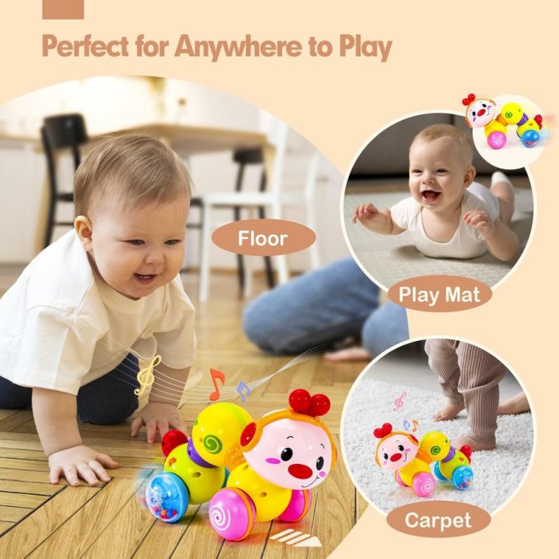 Oggetti musicali | Baby Toys 6-12 Mesi+ – Musicali, Luci, Premere e Partire, Giocattoli per Bambini di 6 Mesi, Giocattoli da Strisciare per Bambini, Giocattoli per il Tempo Addominale, Giocattoli per Bambini di 7, 8, 9, 12+ Mesi, Giocattoli per Bambino e Bambina, Regali per 1 Anno