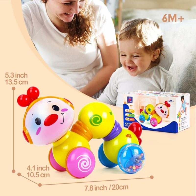 Oggetti musicali | Baby Toys 6-12 Mesi+ – Musicali, Luci, Premere e Partire, Giocattoli per Bambini di 6 Mesi, Giocattoli da Strisciare per Bambini, Giocattoli per il Tempo Addominale, Giocattoli per Bambini di 7, 8, 9, 12+ Mesi, Giocattoli per Bambino e Bambina, Regali per 1 Anno