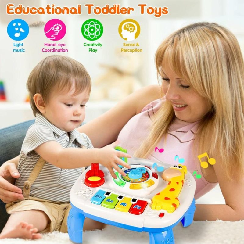 Oggetti musicali | Baby Toys 6-12 Mesi, Tavola Educativa Musicale, Giocattoli per Bambini 1 2 3 Anni, Giocattoli per Bambini e Bambine, Centro Attività di Educazione Precoce, Giocattoli 12-18 Mesi, Regali di Compleanno per Bambini e Bambine