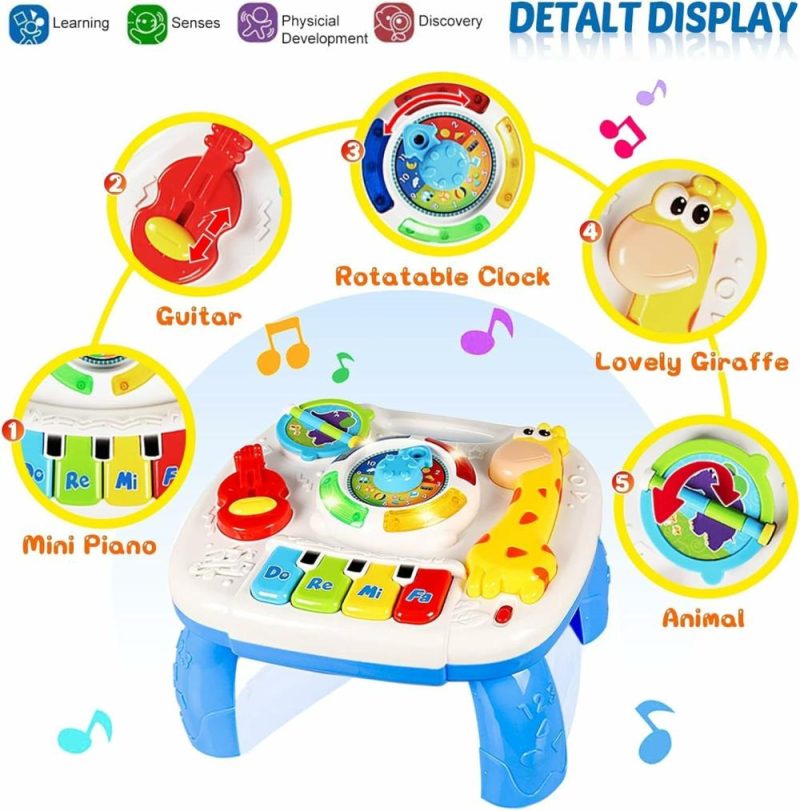 Oggetti musicali | Baby Toys 6-12 Mesi, Tavola Educativa Musicale, Giocattoli per Bambini 1 2 3 Anni, Giocattoli per Bambini e Bambine, Centro Attività di Educazione Precoce, Giocattoli 12-18 Mesi, Regali di Compleanno per Bambini e Bambine