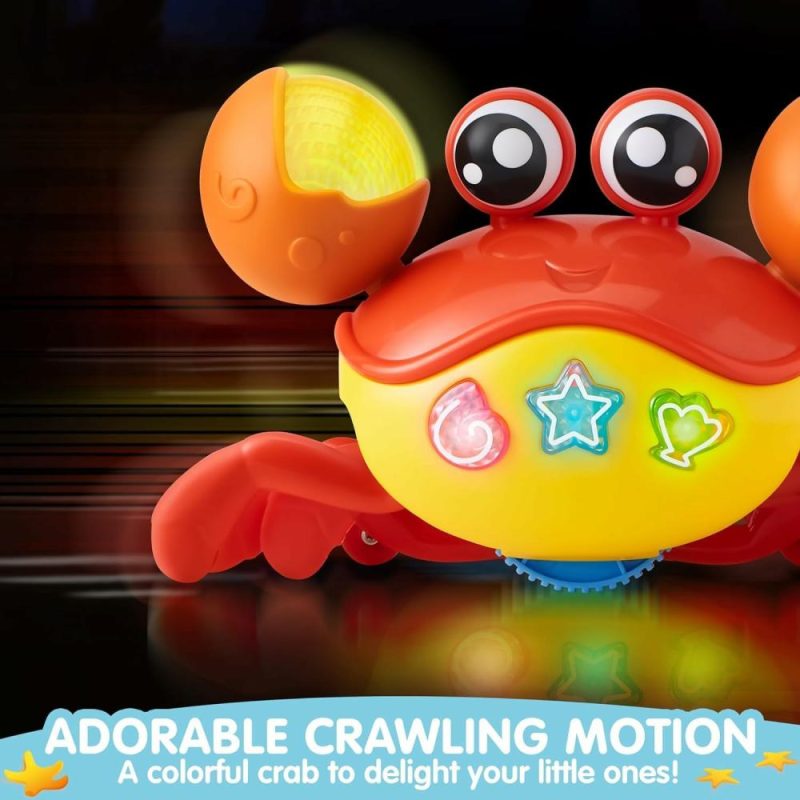 Oggetti musicali | Crawling Crab Baby Toy – Gioco da Tavoletta per Bambini – Gioco Interattivo Grande Coccinella con Sensore Intelligente, Luci, Bottoni, Coccinella che Danza, Auto-Avoida gli Ostacoli, Regalo per Bambini Piccoli