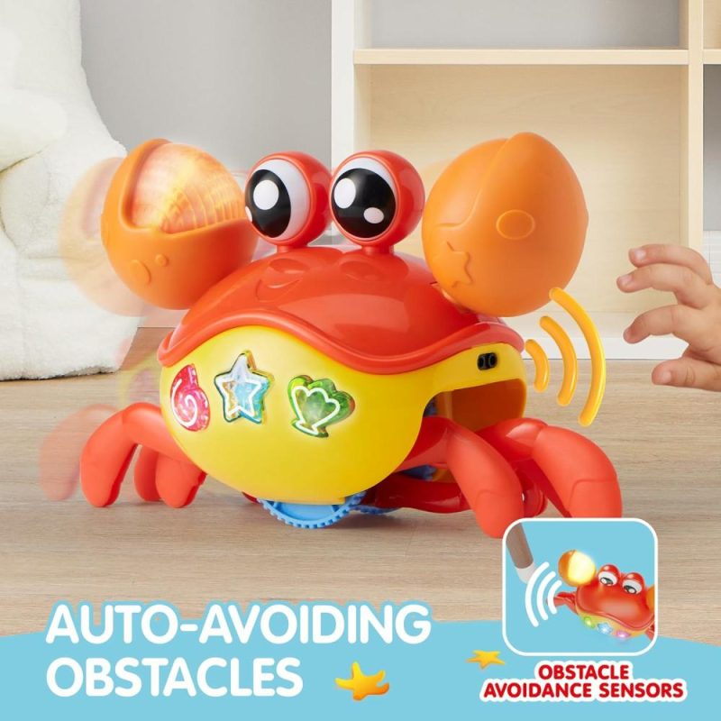 Oggetti musicali | Crawling Crab Baby Toy – Gioco da Tavoletta per Bambini – Gioco Interattivo Grande Coccinella con Sensore Intelligente, Luci, Bottoni, Coccinella che Danza, Auto-Avoida gli Ostacoli, Regalo per Bambini Piccoli