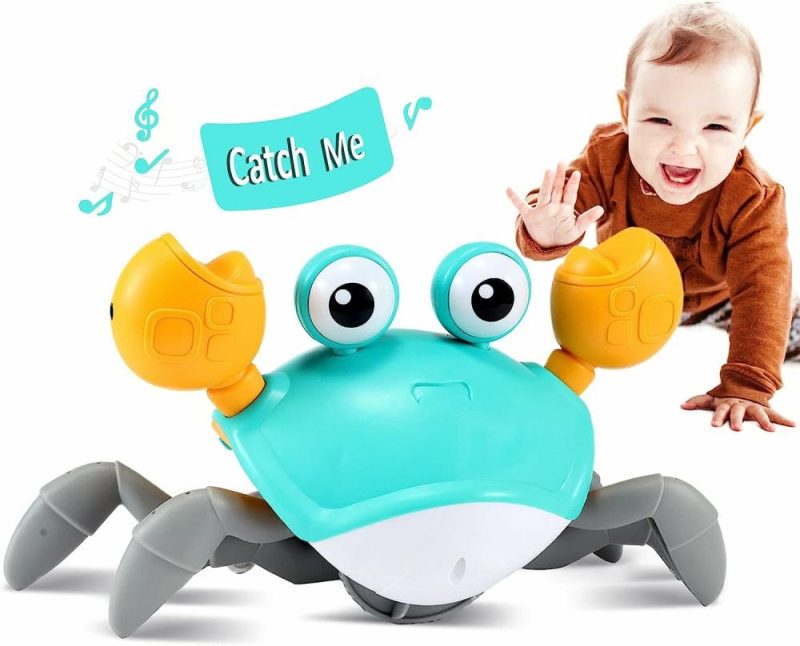 Oggetti musicali | Crawling Crab Baby Toy – Infant Tummy Time Toys 3 4 5 6 7 8 9 10 11 12 Babies Boy 3-6 6-12 Learning Crawl 9-12 12-18 Walking Toddler 36 Months Old Music Development 1St Birthday Gifts