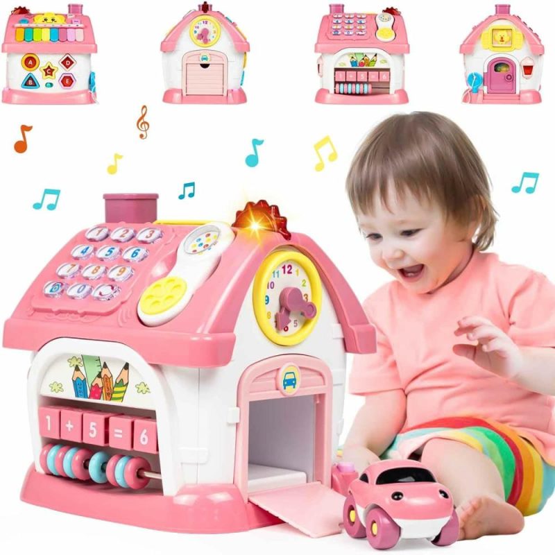 Oggetti musicali | Giocattoli per Bambina di 1+ Anni, Regali di Primo Compleanno per Bambine, 8-in-1 Giocattolo Casa Montessori per Bambini, Gioco e Apprendimento, Regali di Natale e Compleanno per Bambini di 1-2 Anni