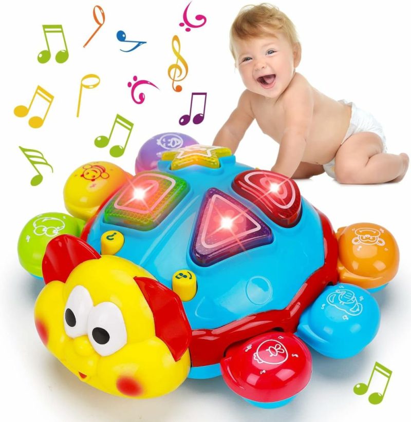 Oggetti musicali | Gioco da Tavolo per Bambini 6-12 Mesi, Gioco Bilingue Spagnolo-Italiano per Neonati 0-3-6 7 8 9 10 12-18 Mesi, Gioco Educativo Musicale con Luci per Bambini di 1 Anno, Regalo per Bambino Bambina, Tempo di Gioco Addome per Bambini Piccoli