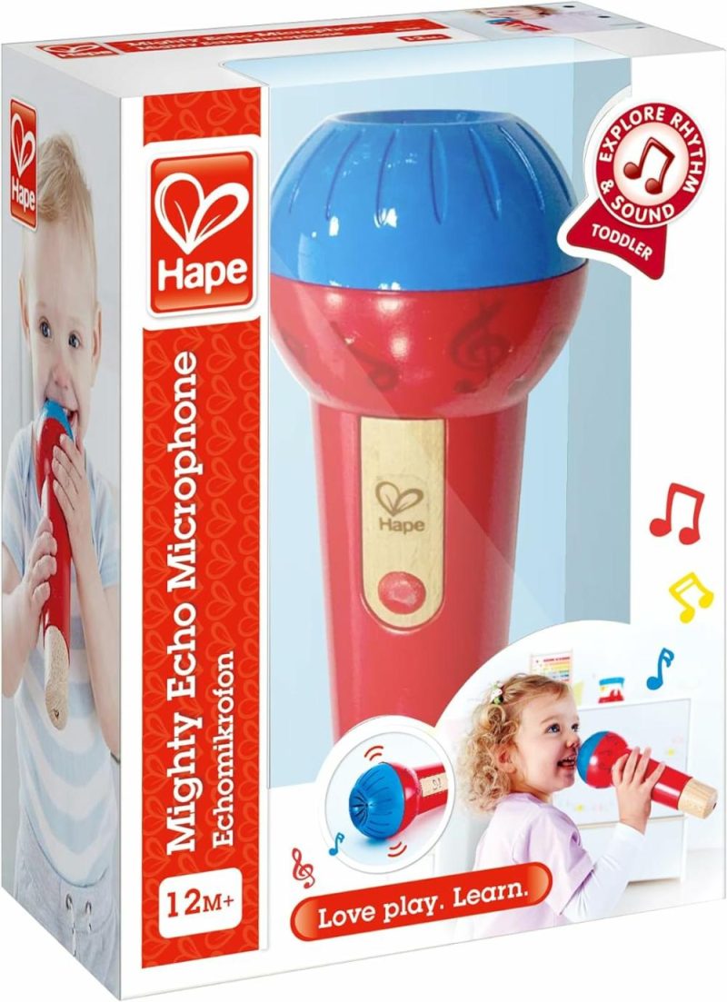 Oggetti musicali | Mighty Echo Microfono | Microfono Amplificatore di Voce Senza Batteria Gioco per Bambini 1 Anno e Più Rosso Modello: E0337 L: 3.1 W: 3.1 H: 8.6 Pollici