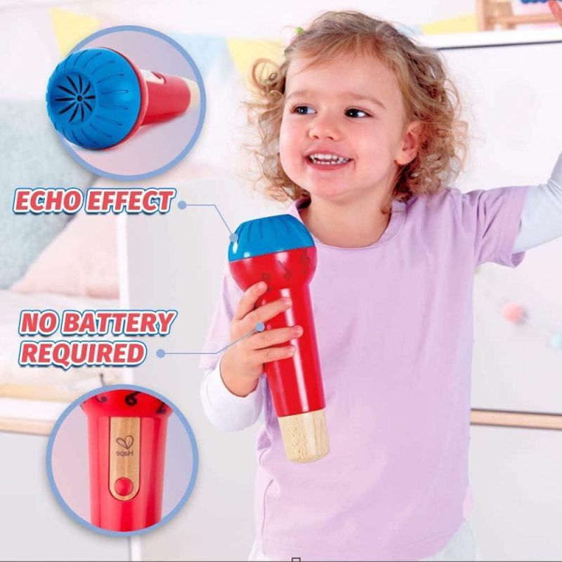 Oggetti musicali | Mighty Echo Microfono | Microfono Amplificatore di Voce Senza Batteria Gioco per Bambini 1 Anno e Più Rosso Modello: E0337 L: 3.1 W: 3.1 H: 8.6 Pollici