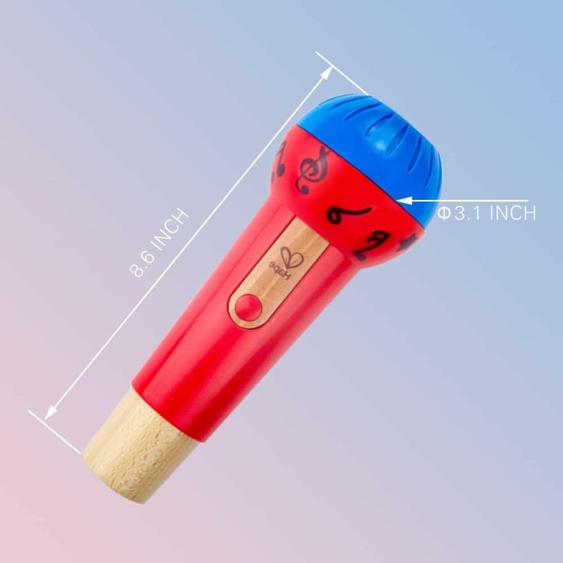 Oggetti musicali | Mighty Echo Microfono | Microfono Amplificatore di Voce Senza Batteria Gioco per Bambini 1 Anno e Più Rosso Modello: E0337 L: 3.1 W: 3.1 H: 8.6 Pollici