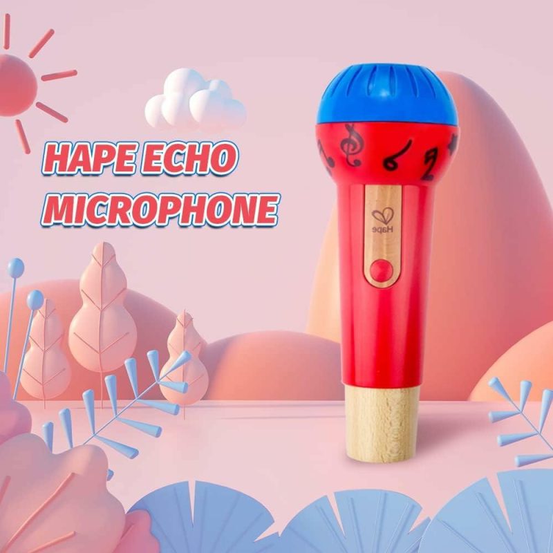 Oggetti musicali | Mighty Echo Microfono | Microfono Amplificatore di Voce Senza Batteria Gioco per Bambini 1 Anno e Più Rosso Modello: E0337 L: 3.1 W: 3.1 H: 8.6 Pollici